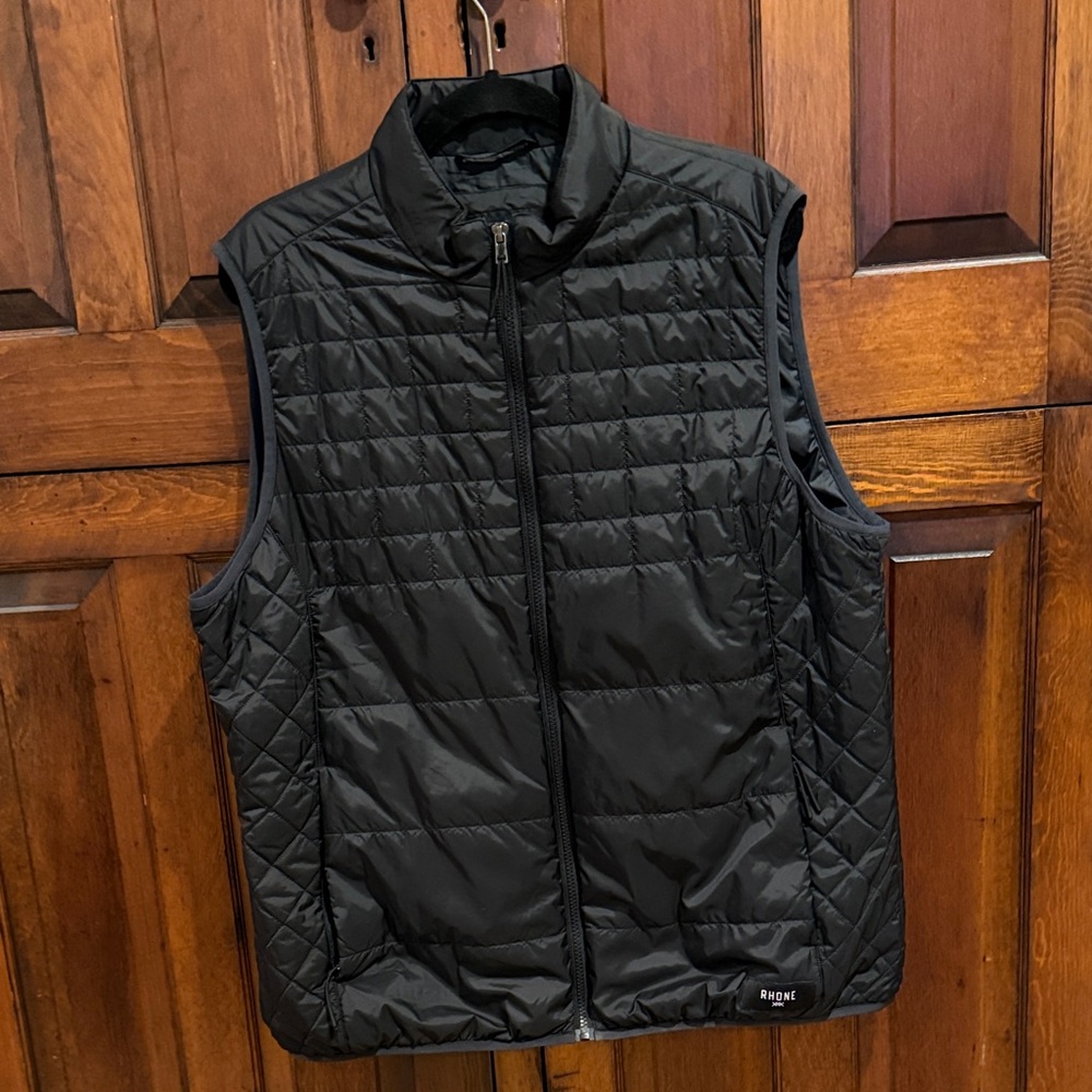 RHONE Black Quilted Men's Vest